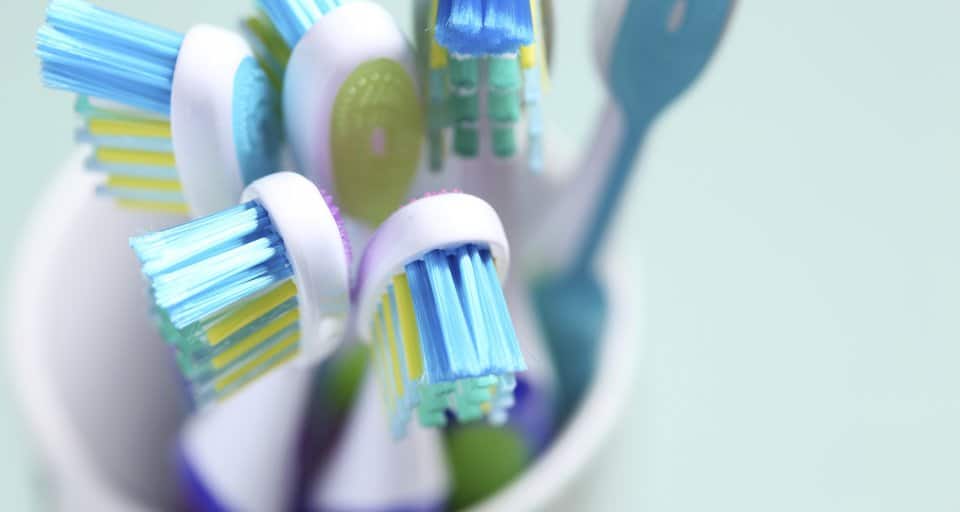 several toothbrushes